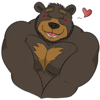 ❤ медведь, любовь, объятие, милый, животное, мультфильм, сердце whatsapp sticker