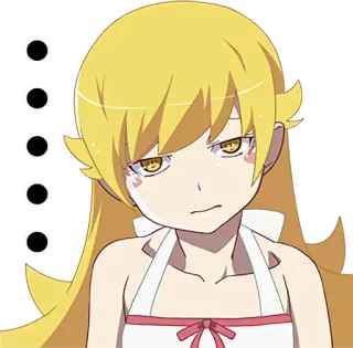 😐 Shinobu Oshino Anime, Manga, Mädchen, Blond, Vampir telegram sticker