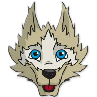 ☺ Hund, Tier, Aufkleber, Cartoon, Husky, Haustier telegram sticker