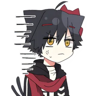 🫥 Anime, Cartone animato, Personaggio, Manga, Sticker, Illustrazione telegram sticker
