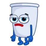 🤷 Cartoon, Tasse, Traurig, Figur, Animiert whatsapp sticker