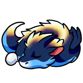 😴 dragon, sleeping, cute, animal, cartoon whatsapp sticker