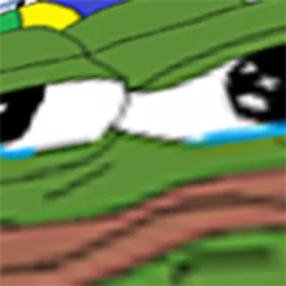 😐 Pepe the Frog pepe, frog, meme, internet meme, sad, crying telegram sticker