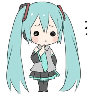 🤨 Hatsune Miku Anime, Chibi, Niedlich, Manga, Vocaloid telegram sticker