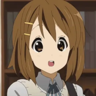 😮 Yui Hirasawa K-On! Anime, Niedlich, Mädchen, K-On, Yui Hirasawa, Schule telegram sticker