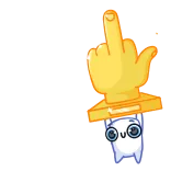 🖕 middle finger, offensive, rude, cartoon, gesture, emoji whatsapp sticker