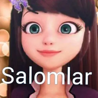 😍 Salomlar cartoon, animated, girl, character whatsapp sticker