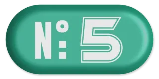 5️⃣ N°: 5 número, pegatina, esmeralda, etiqueta, óvalo telegram sticker