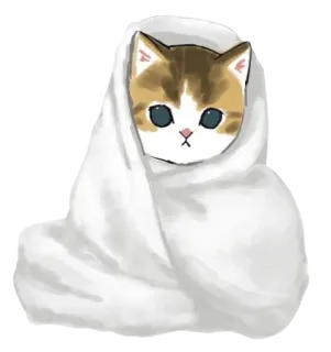 🥨 猫, 子猫, 動物, 可愛い, 毛布, ペット telegram sticker