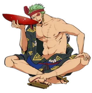 🥃 Zoro One Piece anime, one piece, zoro, pirate, manga, fanart, character telegram sticker