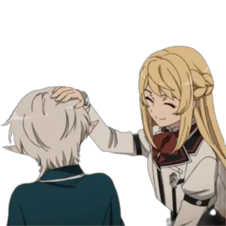 😌 anime, tình cảm, xoa đầu telegram sticker
