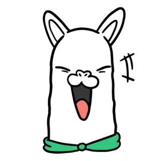 😆 lhama, animal, desenho animado, fofo, engraçado, alpaca whatsapp sticker