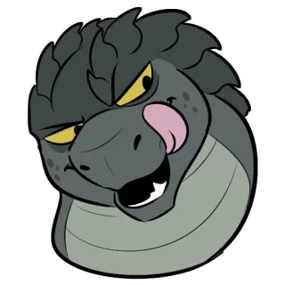 😜 Reptil, Cartoon, Schlange, Tier, Aufkleber telegram sticker