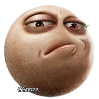 😏 @Cooze emoji, face, character, meme telegram sticker