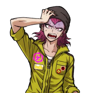 😨 Kazuichi Souda Danganronpa อนิเมะ, การ์ตูน, ตัวละคร, คาสุอิจิ โซดะ, ดันกันรอนปะ, โกรธ telegram sticker