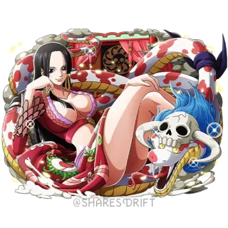 🚺 Boa Hancock One Piece @SHARES DRIFT Anime, One Piece, Boa Hancock, Mulher, Personagem, Mangá telegram sticker