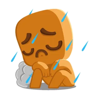 😪 sad, crying, depressed, emoji, weather, rain, sadness telegram sticker