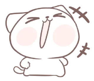 😹 gato, fofo, feliz, desenho animado, animal, kawaii, adesivo whatsapp sticker
