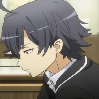 ☕️ Hachiman Hikigaya My Teen Romantic Comedy SNAFU Anime, Charakter, Schule, Teenager, Junge, Hachiman Hikigaya, Meine romantische Jugendkomödie ist falsch, wie erwartet whatsapp sticker