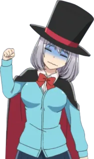 😓 Anime, Magik, Cylinder, Słodki, Kobieca, Kreskówka, Postać telegram sticker