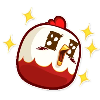 ✨ chicken, animal, bird, cartoon, cute, sticker telegram sticker