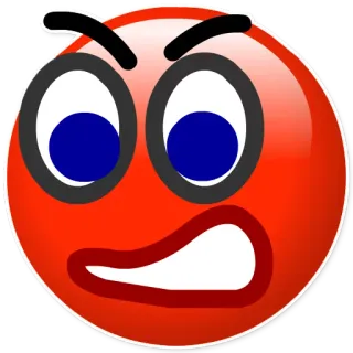 🚀 wütend, emoji, rot, gesicht telegram sticker