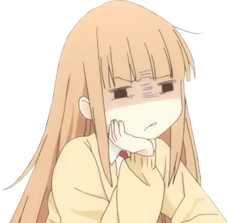 Tanaka-kun wa Itsumo Kedaruge - @bourros telegram stickers