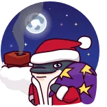 🤫 Santa, Christmas, Dolphin, Holiday, New Year, Chimney, Night telegram sticker