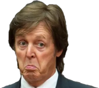 😕 Paul McCartney Paul McCartney, musician, the beatles, singer, portrait telegram sticker