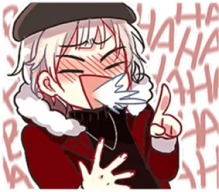 😂 HAHA rire, anime, dessin animé, expression, joyeux whatsapp sticker