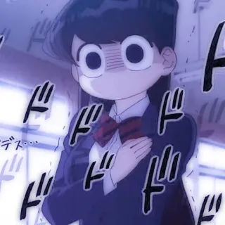 ☂️ Komi Shouko Komi Can't Communicate Anime, Komi-san no puede comunicarse, Komi Shouko, Lindo, Tímido, Manga telegram sticker
