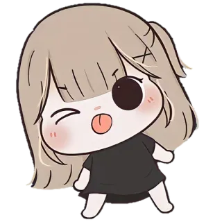 🐼 Anime, Lucu, Gadis, Chibi, Kartun, Karakter, Stiker telegram sticker
