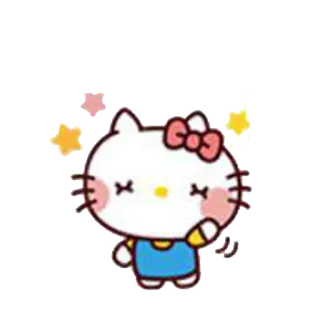 😌 Hello Kitty dibujos animados, kawaii, lindo, gato, sticker, hello kitty whatsapp sticker