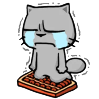 😭 Katze, traurig, weinend, Tastatur, Cartoon, Emoji, Sticker telegram sticker