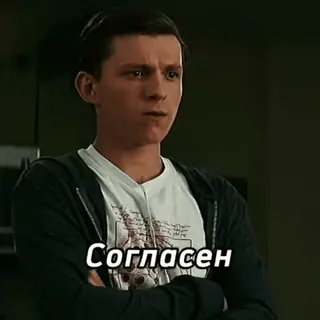 🤝 Peter Parker Spider-Man Согласен accordo, annuendo, ok, film, meme telegram sticker