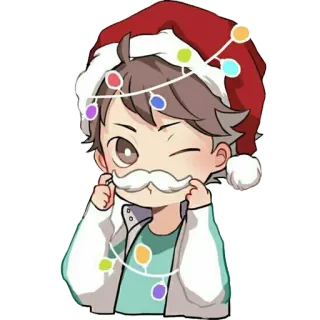 🎅 natal, desenho animado, anime, inverno, feriado, fofo telegram sticker