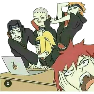 🤯 Anime, Naruto, Akatsuki, Divertente, Commedia telegram sticker