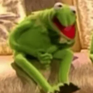 😳 Kermit Kermit the Frog, frog, puppet, meme, green, muppets telegram sticker