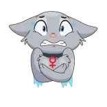 🥶 猫, 卡通, 恐惧, 焦虑, 寒冷 telegram sticker