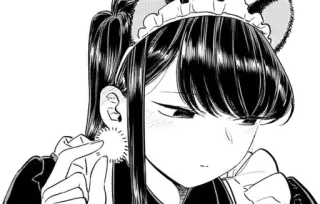 😳 Komi Shouko Komi Can't Communicate Anime, Mangá, Orelhas de gato, Komi Não Consegue Comunicar, Komi Shouko, Fofo whatsapp sticker
