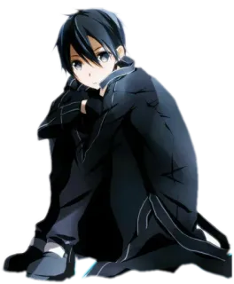 ⚔ Kirito Sword Art Online anime, kirito, sword art online, manga, character telegram sticker
