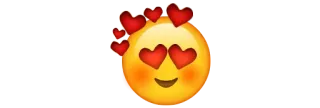 😍 Emoji, Ojos de corazón, Amor, Cariño, Romance telegram sticker