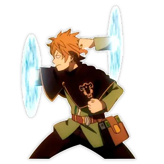 🤕 Luck Voltia Black Clover anime, magic, fantasy, shonen, wizard, black clover, luck voltia, sticker telegram sticker