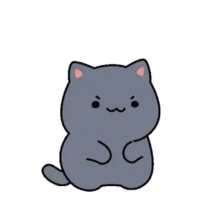 💬 gato, lindo, animal, pegatina, dibujos animados, kawaii telegram sticker