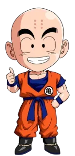 👍 Krillin Dragon Ball アニメ, マンガ, ドラゴンボール, クリリン, キャラクター, いいね telegram sticker