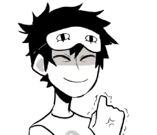 💢 middle finger, offensive, gesture, cartoon, anime, character telegram sticker