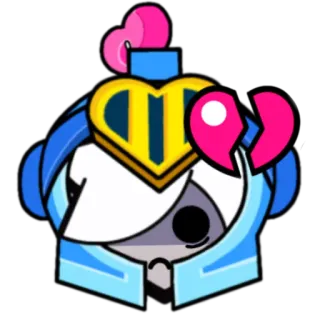 💔 Colette Brawl Stars 荒野乱斗, 科莱特, 游戏, 心碎, 卡通, 电子游戏, 贴纸 telegram sticker