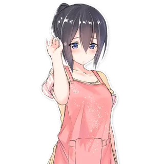😏 Anime, Mädchen, Schürze, Süß, Charakter telegram sticker