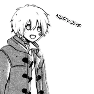 😨 NERVOUS nervioso, anime, manga, personaje telegram sticker