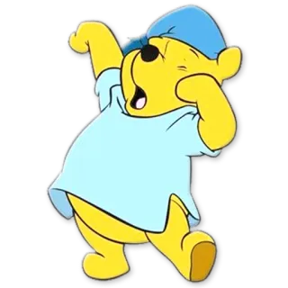 😴 Winnie the Pooh Винни Пух, мультфильм, сонный, медведь telegram sticker